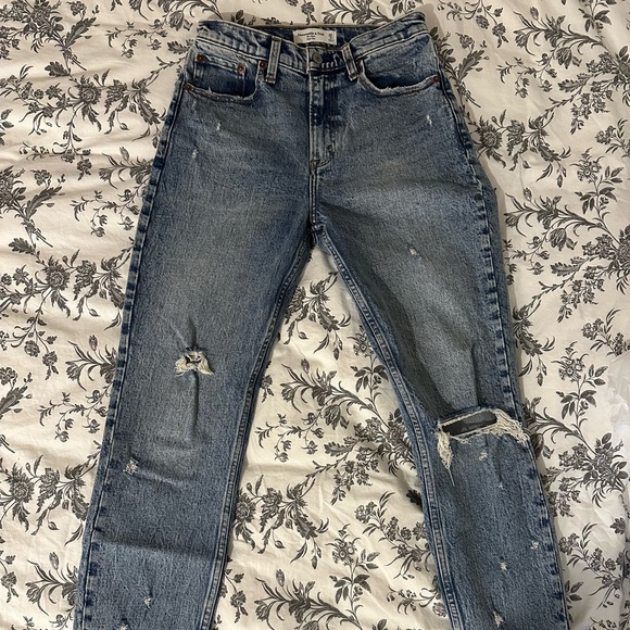 Abercrombie & Fitch x Bre Sheppard High-rise Mom Jeans, Size 26/2 - Picture 3 of 7